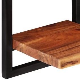vidaXL Ράφια Τοίχου 2 Τεμ. 25x25x75 εκ. Μασίφ Ξύλο Ακακίας &amp; Ατσάλι