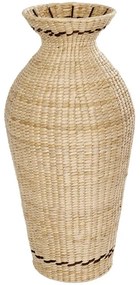 Βάζο Πλεκτό Montpellier 21237 28x28x60cm Beige-Brown GloboStar Ξύλο