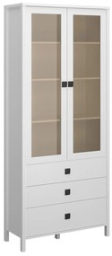 Βιτρίνα Marocco Δίφυλλη Λευκό 90x37x210.5cm TO-MARWIT2W3SWHITE
