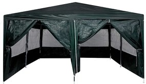 vidaXL Σκηνή Πάρτυ Πράσινο και Λευκό 400 x 400 x 266 εκ