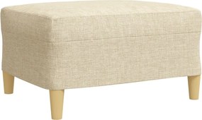 vidaXL Σαλόνι Σετ 4 Τεμαχίων Κρεμ Ύφασμα + Μαξιλάρια/Υποπόδιο