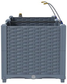 vidaXL Ζαρντινιέρες κήπου Ανοιχτό γκρι 80 x 40 x 37.5 cm Ατσάλι
