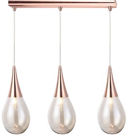 Φωτιστικό Οροφής Τρίφωτο Aca Atena OD53423SCP Copper