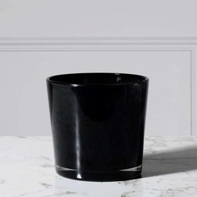 Βάζο Γυάλινο 8920-8 17x17x16cm Black Supergreens Glass