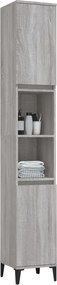 vidaXL Ντουλάπι Μπάνιου Γκρι Sonoma 30x30x190 εκ. Επεξεργασμένο Ξύλο