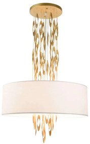 Φωτιστικό Οροφής Cascada EG4205PCG 5xΕ14 Φ60cm 100cm Gold Aca Metal, Fabric