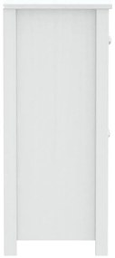 vidaXL Ντουλάπι Μπάνιου BERG Λευκό 69,5x34x80 εκ. Μασίφ Ξύλο Πεύκου