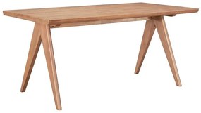 Dining table Winslow rubberwood light walnut 160x85x75cm 160x85x75 εκ.