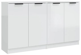 vidaXL Ντουλάπια 2 τεμ. Γυαλιστερό Λευκό 60x30x70εκ.Επεξεργασμένο Ξύλο