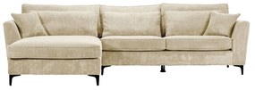 FOREVER ΚΑΝΑΠΕΣ ΓΩΝΙΑ ΑΡΙΣΤΕΡΗ BEIGE 316x185xH92cm - 71-0158