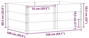 ΖΑΡΝΤΙΝΙΕΡΑ ΚΗΠΟΥ ΚΑΦΕ 150X100 ΕΚ ΑΠΟ ΜΑΣΙΦ ΞΥΛΟ ΠΕΥΚΟΥ 3295442