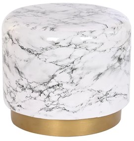 Βοηθητικό Τραπέζι DKD Home Decor Χρυσό Λευκό Σίδερο (50 x 50 x 45 cm)