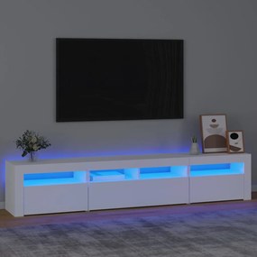 vidaXL Έπιπλο Τηλεόρασης με LED Λευκό 210x35x40 εκ.