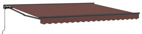vidaXL Σκελετός Τέντας Καφέ 400 x 300 εκ Πολυεστέρας με Επικάλυψη PU