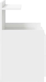 vidaXL Κομοδίνο με 2 Συρτάρια Λευκό 40x36,5x62 εκ.