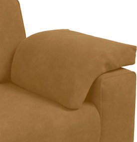 vidaXL Τριθέσιος Καναπές Καφέ Βελούδινος 220x77x82 εκ.