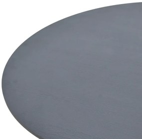 Τραπέζι Xuson pakoworld mdf σε ανθρακί απόχρωση με πόδι μαύρο μέταλλο Φ120x75εκ