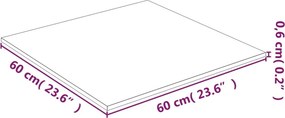 vidaXL Επιφάνεια Τραπεζιού Διαφανής 60 x 60 εκ. από Ψημένο Γυαλί