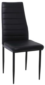 Καρέκλα Jetta-I Βαφή Μαύρη/PVC Μαύρο Συσκ.4τμχ 40x50x95cm