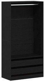 vidaXL Ντουλάπα  Μαύρης Δρυς - 100 x 50 x 200 εκ. - Φτιαγμένη από Νευροξύλο
