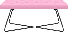 vidaXL Πάγκος με κουμπωτές επιφάνειες Ροζ 110 x 40 x 46 cm Ύφασμα