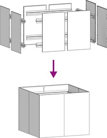 vidaXL Ζαρντινιέρα Ανθρακί 100x100x80 εκ. από Χάλυβα