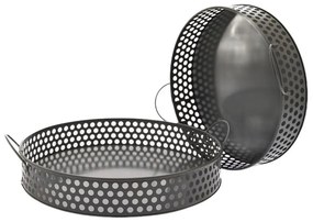 Δίσκοι Στρόγγυλοι (Σετ 2Τμχ) 85638 31x6/26x5cm Black Μέταλλο