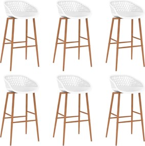 vidaXL Σετ Επίπλων Μπαρ 7 Τεμαχίων Μαύρο / Λευκό