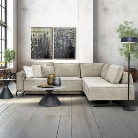 ΓΩΝΙΑΚΟΣ ΚΑΝΑΠΕΣ Fylliana Madrid ΚΑΦΕ ΧΡΩΜΑ 290x210x110εκ 880-225-049