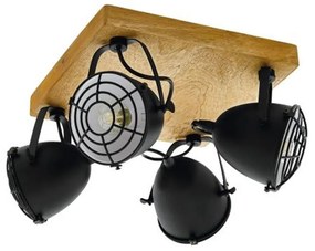 Φωτιστικό Σποτ 49079 Gatebeck Eglo Metal,Wood