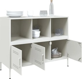 vidaXL Ντουλάπι Λευκό 100,5x39x79 εκ. από Χάλυβα