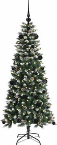 vidaXL Τεχνητό Χριστουγεννιάτικο Δέντρο με 150 LED Πράσινο 150 cm