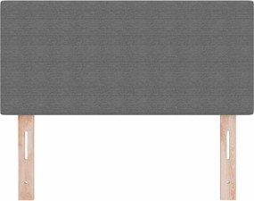 vidaXL LED κεφαλάρι με κεφαλάρι Ανοιχτό γκρι 100 cm Πολυεστέρας