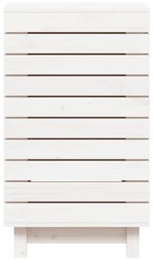 Καλάθι Ρούχων Λευκό 44x44x76 εκ. από Μασίφ Ξύλο Πεύκου - Λευκό