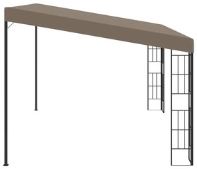 vidaXL Κιόσκι Επιτοίχιο Taupe 4 x 3 μ. Υφασμάτινο