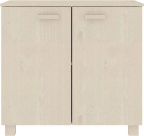 vidaXL Ντουλάπι HAMAR Καφέ Μελί 85 x 35 x 80 εκ. Μασίφ Ξύλο Πεύκου