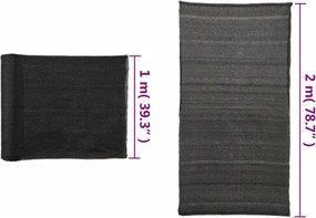 vidaXL Δίχτυ Σκίασης Μαύρο 2 x 10 μ. από HDPE