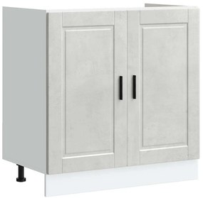 vidaXL Βάση νιπτήρα 2 pcs Γκρι 80 x 46 x 84.5 εκ. Επεξεργασμένο ξύλο