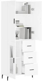 vidaXL Ντουλάπι Λευκό 69,5x34x180 εκ. από Επεξεργασμένο Ξύλο