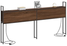 vidaXL Κεφαλάρι Αποθήκης Καφέ δρυς 180 cm Επεξεργασμένο ξύλο