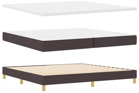 vidaXL Κρεβάτι box spring με στρώμα με στρώμα Σκούρο καφέ Σκούρο καφέ