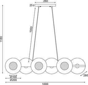 Φωτιστικό Οροφής Πολύφωτο Aca Layla HL4326P100BB Brass