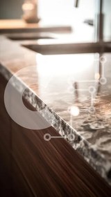 Intra Συλλεκτικό Ξύλινο Παζλ Plywood  4mm - Μοντέρνος πάγκος κουζίνας Σε Ξύλινο Κουτί - Διαστάσεις Puzzle: 10x10 cm – 25 κομμάτια