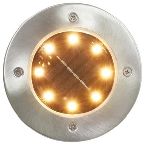 Σποτ Ηλιακά Χωνευτά - Καρφωτά LED 8 τεμ. Πολύχρωμα - Ασήμι