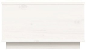 vidaXL Τραπεζάκι Σαλονιού Λευκό 60 x 50 x 35 εκ. από Μασίφ Ξύλο Πεύκου
