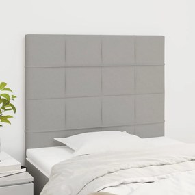 vidaXL Κεφαλάρι Ανοιχτό Γκρι 90x5x118/128 εκ. Ύφασμα