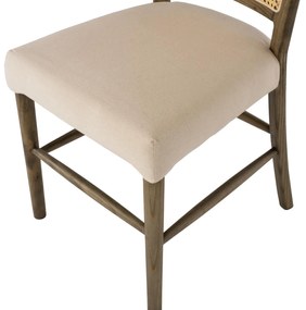 ΚΑΡΕΚΛΑ ΤΟΟΝ ΞΥΛΟ RATTAN ΥΦΑΣΜΑ  47x52x91,5Υεκ.