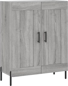 vidaXL Ντουλάπι Γκρι Sonoma 69,5 x 34 x 180 εκ. Επεξεργασμένο Ξύλο