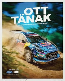 Εκτύπωση τέχνης M-Sport Ford - 2023 Signed by Ott Tänak