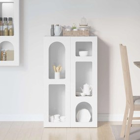 VidaXL Πλαϊνό γραφείο ELST Υψηλής γυαλάδας λευκό 59 x 35 x 100,5 εκ